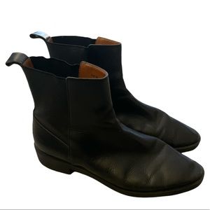 & other stories black leather ankle boots, sz 9